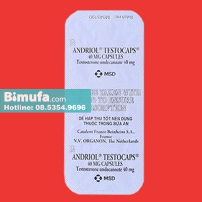 Hom Testocaps Thuốc Andriol testocaps 40 mg: Tác dụng, liều dùng, giá bán, mua ở đâu?