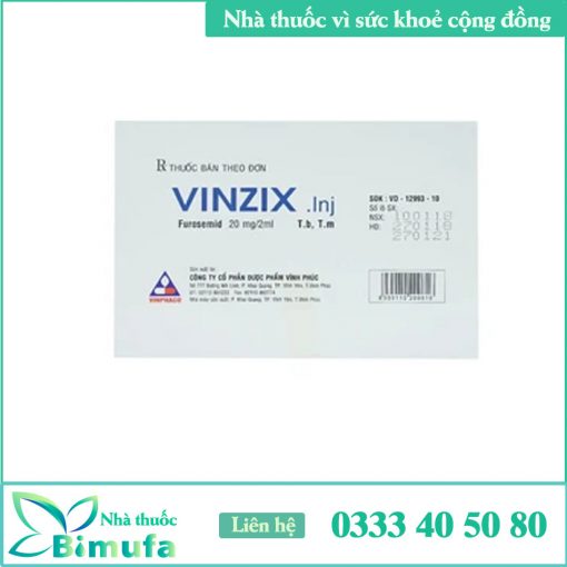 Hộp thuốc Vinzix 20mg