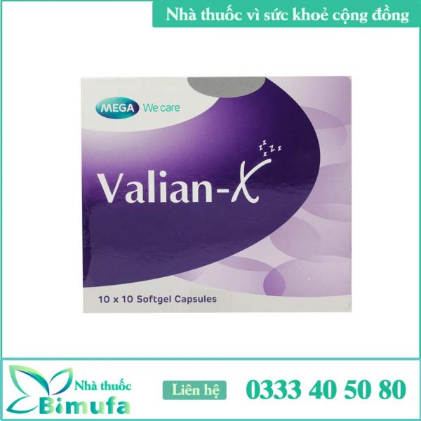 Valian X - Biện pháp điều trị lo âu, mất ngủ, suy giảm trí nhớ hiệu quả