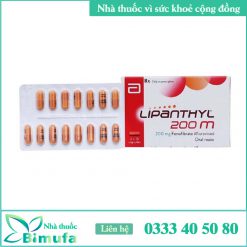 Vỉ và hộp thuốc Lipanthyl 200mg