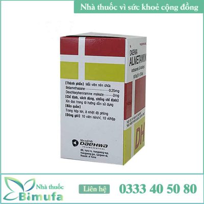 Thành phần của thuốc Almetamin 