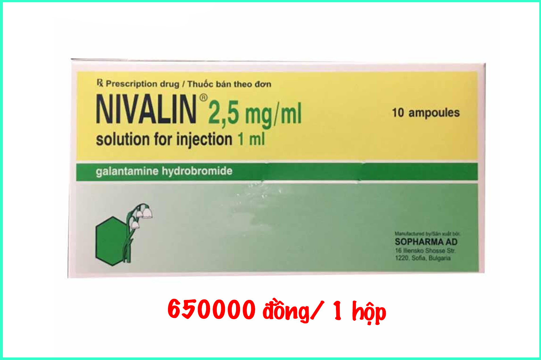 Giá bán thuốc Nivalin 2.5mg/ml