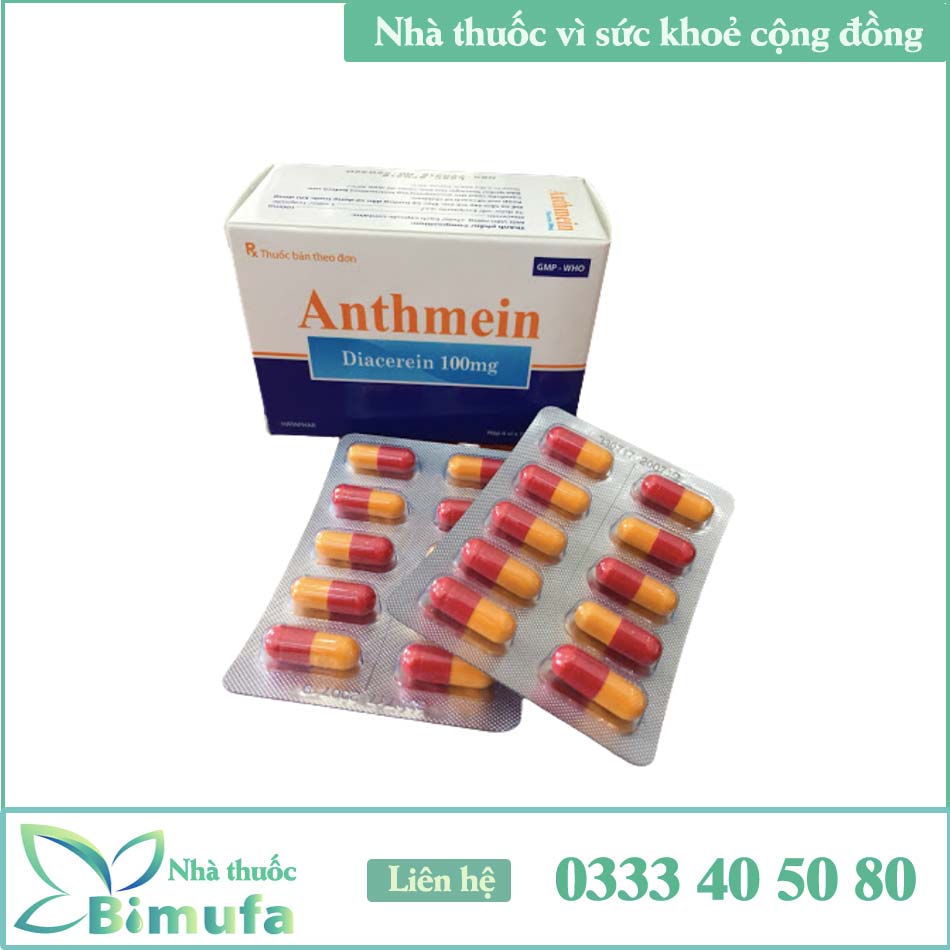 Hình ảnh của hộp thuốc và vỉ thuốc Anthmein