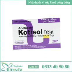 Hình ảnh mặt trước của hộp thuốc Kotisol