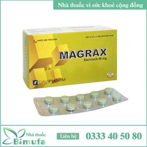 Hình ảnh của hộp và vỉ thuốc Magrax
