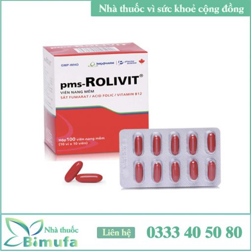 Hình ảnh của vỉ và hộp thuốc Rolivit
