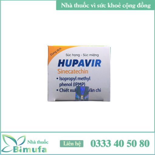 Dung dịch Súc họng - Súc miệng Hupavir Sinecatechin