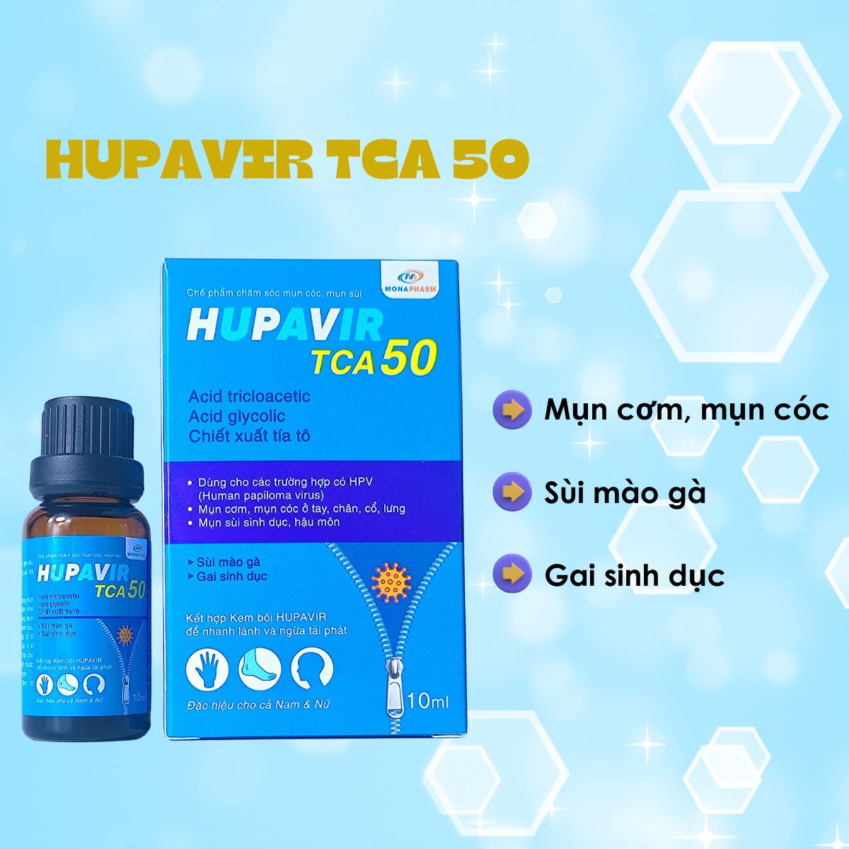 Công dụng của HUPAVIR TCA 50