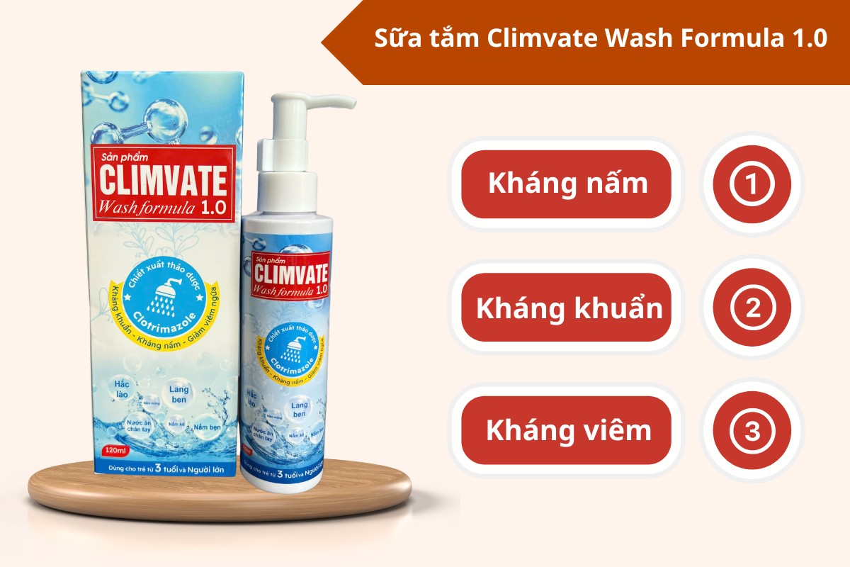 Sữa tắm Climvate Wash Formula 1.0 thế hệ mới với 3 tác động trong 1