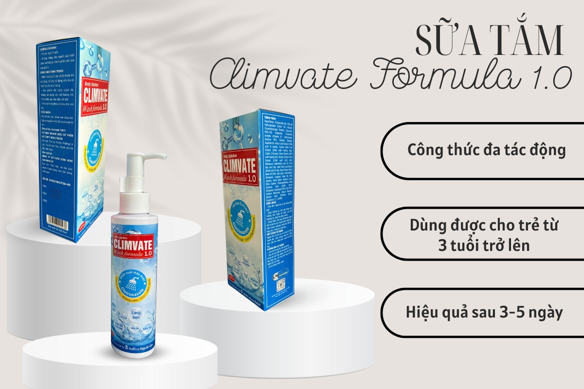 Ưu điểm nổi trội của sữa tắm Climvate Wash Formula 1.0