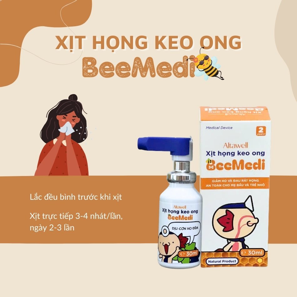 Xịt họng keo ong Altawell BeeMedi